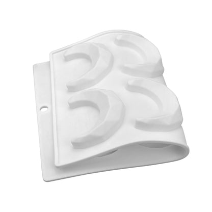 mostsom Chocolate 3D Diamond Moon Design Silicone Cake Mold Soap Moulds DIY Car Pendant Gypsum Plaster Heart Mold Handmade Candle Mold (Moon G_10.2X6.8X0.6 inch)