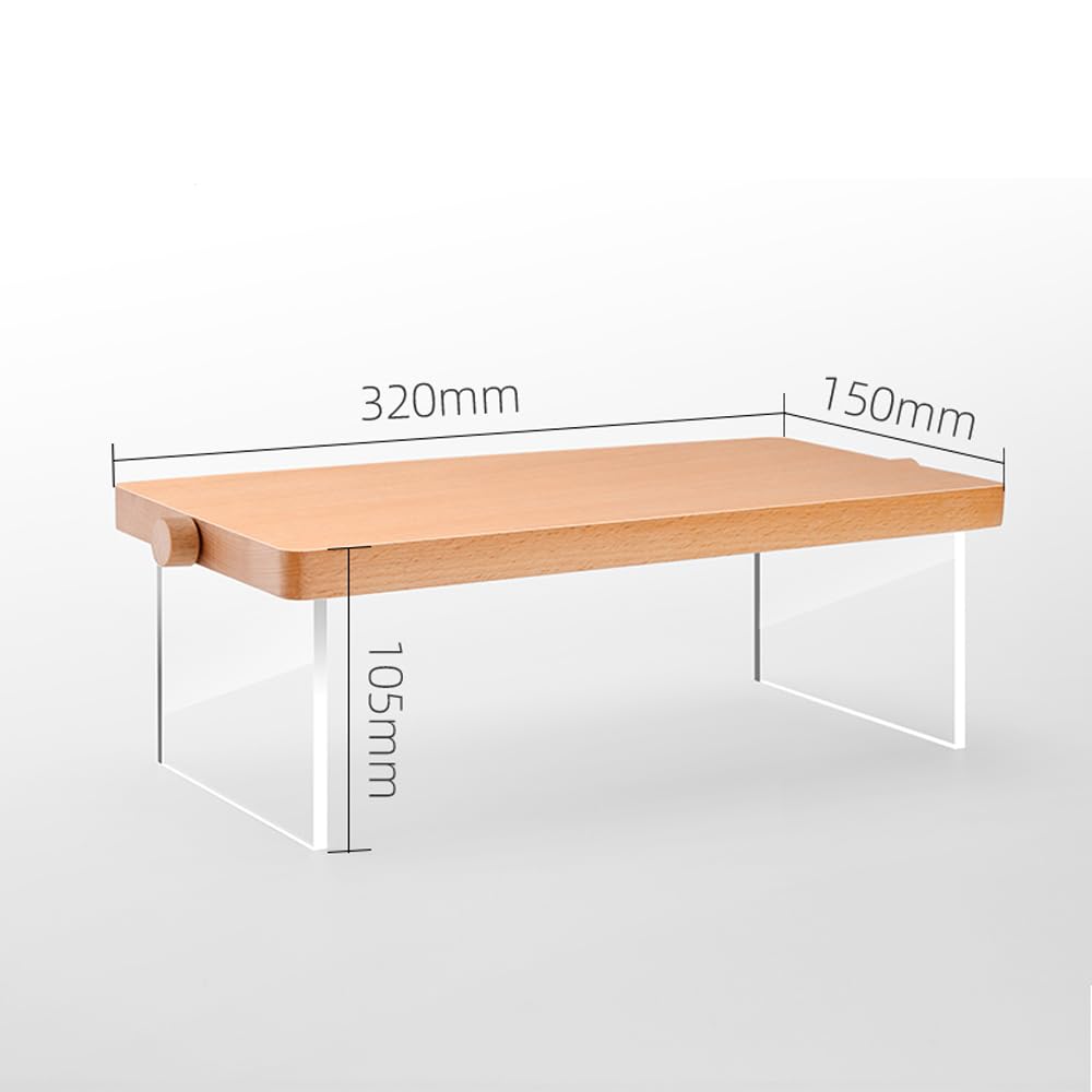ECKEK Wood Display Risers, Organizer Stand, Riser Stand for Figures, Cupcake, Perfume and More (Acrylic S 32*15*10.5cm/12.60*5.91*4.13inches)