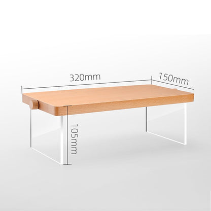 ECKEK Wood Display Risers, Organizer Stand, Riser Stand for Figures, Cupcake, Perfume and More (Acrylic S 32*15*10.5cm/12.60*5.91*4.13inches)