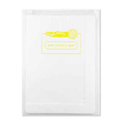 Waffle Flower 6x9 Media Mat - Matte White Silicone Craft Mat w/Bag for Ink Blending. Non-Slip, Waterproof, Heat-Resistant, Non-Stick and Non-Reflective. 6 x 9 inch Open Edge for Bigger Media Sizes.