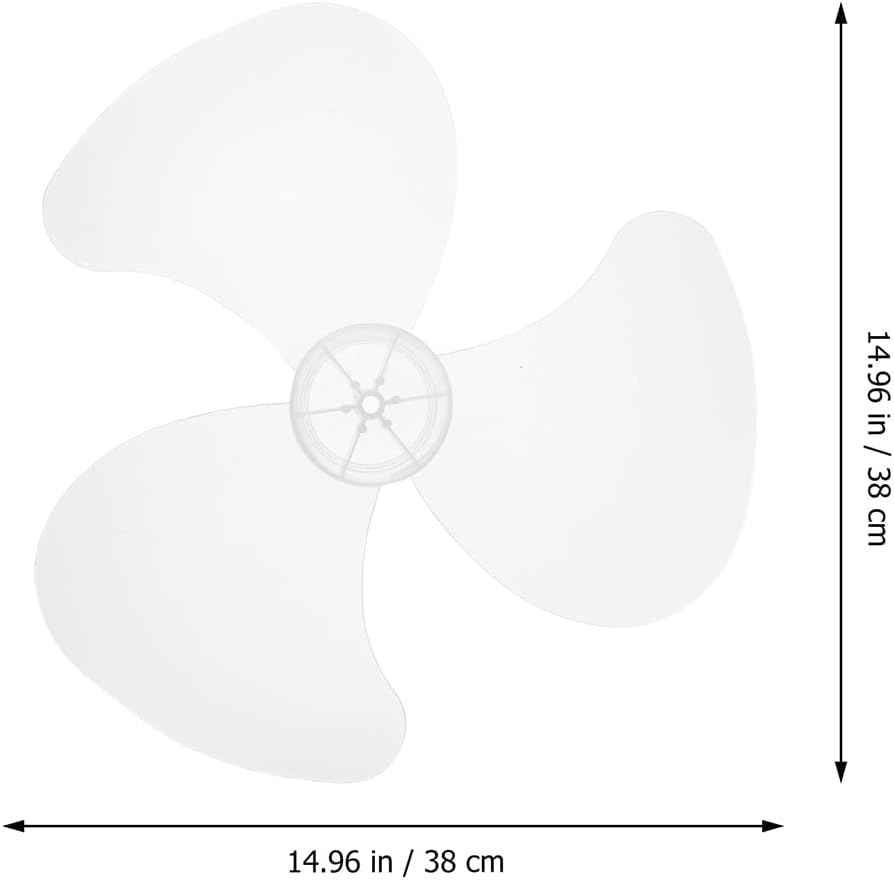 HOMSFOU Fan Replacement Blades - Universal Plastic 3 Leaves for 14 inch and 16 inch Electric Fan