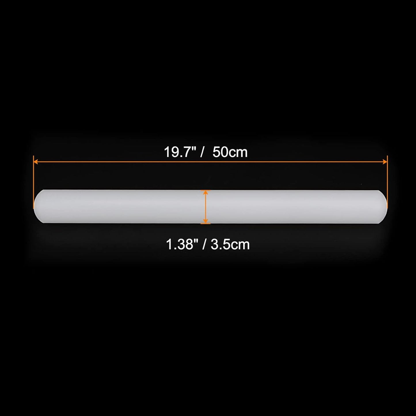 20 Inch 1.38 Inch HARFINGTON Fondant Rolling Pin x PP Plastic Non-Stick Fondant Roller Dough Roller Kitchen Decorating