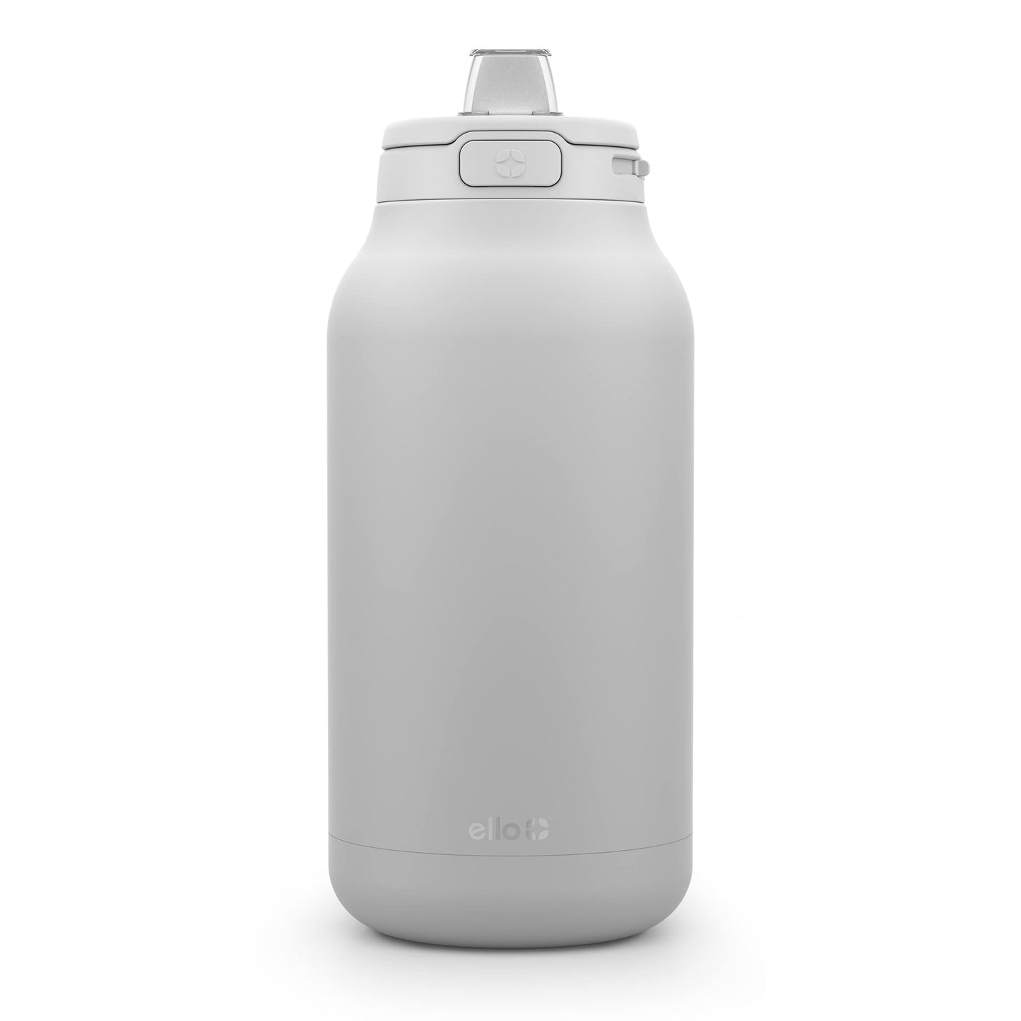 Ello Hydra 64oz Stainless Steel Water Jug with Locking Leak Proof Lid | Reusable Half Gallon Vacuum Insulated Metal Bottle with Silicone Straw, Keeps Drinks Cold All Day, Gift Ready, Grey