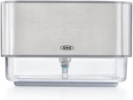OXO Good Grips Clear Stainless Steel Soap Dispensing Sponge Holder