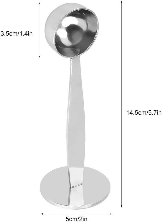 Pomya Dual-purpose Coffee Spoon Bean-Powder Presser, Stainless Steel Espresso Tamper and Measuring Spoon