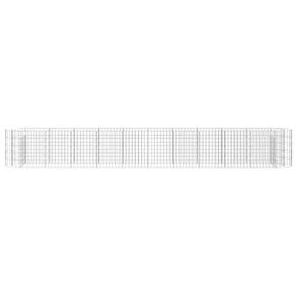 Favemtsl Large Galvanized Raised Planter Box 157.5"x19.7"x19.7" Silver Outdoor Garden Bed Gabion Cage for Flowers & Veggies Metal Frame