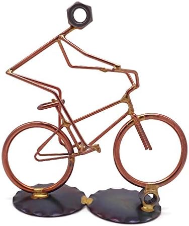 Free Style Bike Collectible Handmade Metal Art Figurine - Desk Accessories, Trophy, Home Office Décor
