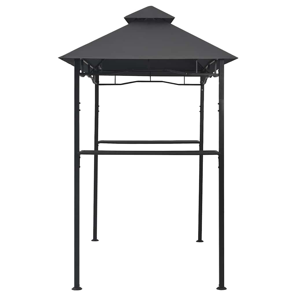 Anthracite Steel BBQ Gazebo, 94.5x59.1x100.4 inch Large Outdoor Canopy for Grilling, Flame-Retardant Polyester Fabric, Patio Tent Outdoor Structures