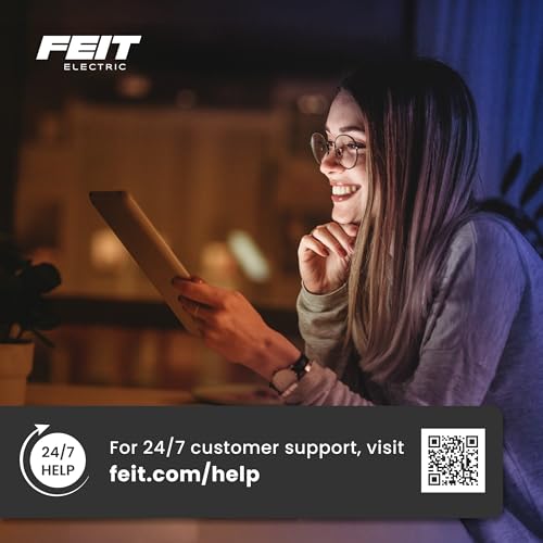 Feit Electric BR30 Smart Flood Light Bulb,2.4GHz WiFi Color Changing and Dimmable, No Hub, Works with Alexa or Google Assistant, BR30/RGBW/CA/AG, 65W, Multi-Color (RGBW), 1 Count (Pack of 1)