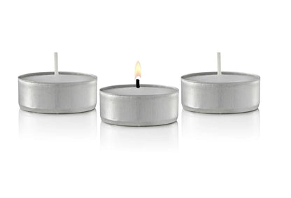 D’Light Online 5 Hours Long Burn Time Unscented White Tealight Candles in Aluminum Cup for Home Decor, Wedding, Holiday, Restaurants, Shabbat, Spa or as a Emergency Candle - Set of 125