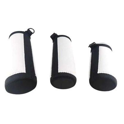 QOMOLANGMA 10pcs Sublimation Blanks Water Bottle Carrier Holder Tumbler Bag Carrier Neoprene Tumbler Sleeve Sublimation Tumbler Cup Carrier Pouch with Shoulder Strap for Heat Press Trasnfer Printing
