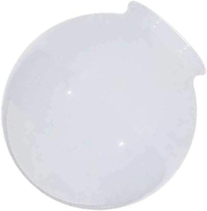 Satco 8x4 Sprayed Glossy White Ball Shade, 4-Inch Fitter, 8-Inch Diameter, Ball Shade Shape, Glass Bowl Material