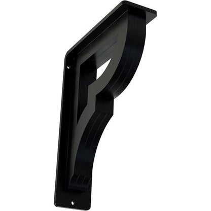 Ekena Millwork BKTM02X05X08TBR 2" W x 5 1/2" D x 8" H Bradford Wrought Iron Bracket (Triple Center Brace)