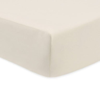 American Baby Company 100% Natural Cotton Percale Fitted Crib Sheet for Standard Crib and Toddler Mattresses, Cream, Soft Breathable, for Boys and Girls