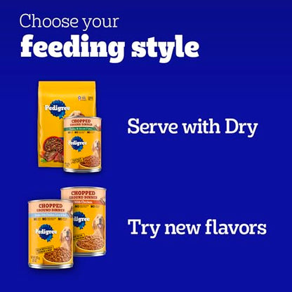 Pedigree Choice Cuts in Gravy Adult Canned Soft Wet Dog Food, Beef, 13.2 oz. Cans (12 Count, Pack of 1)