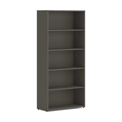 HON Mod Bookcase, Five-Shelf/4 Adjustable, 30w x 13d x 65h, Slate Teak