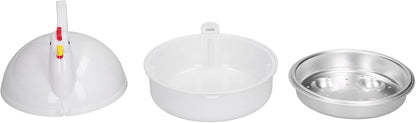 Heat Resistant Microwave Eggs Boiler - Egg Cooker for 4 Eggs, Easy Rapid Eggs Cooker for Home Kitchen Breakfast
