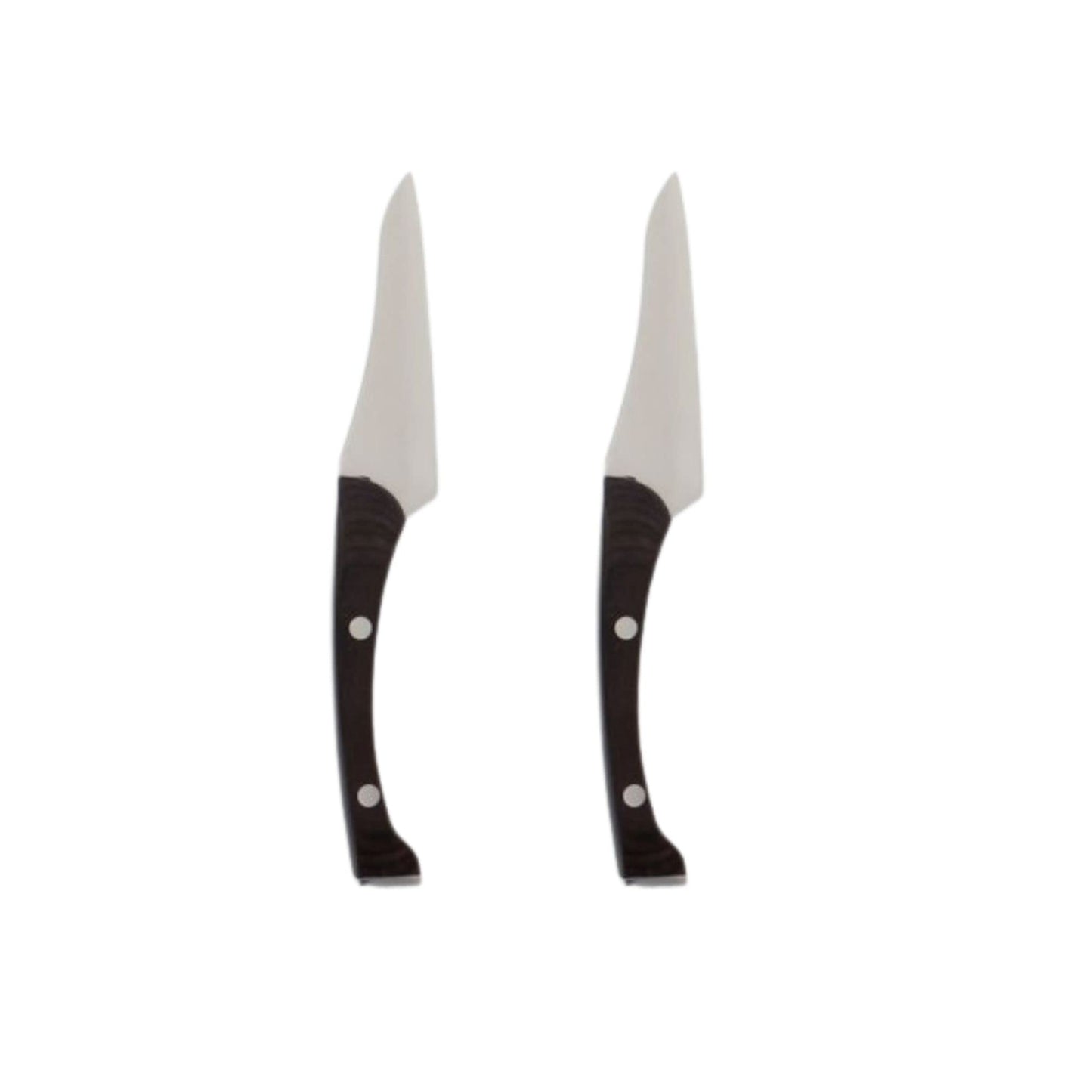 Knork Pakkawood Walnut Paring Knife, 3.5 Inch High Carbon Stainless Steel, 2 Piece Set