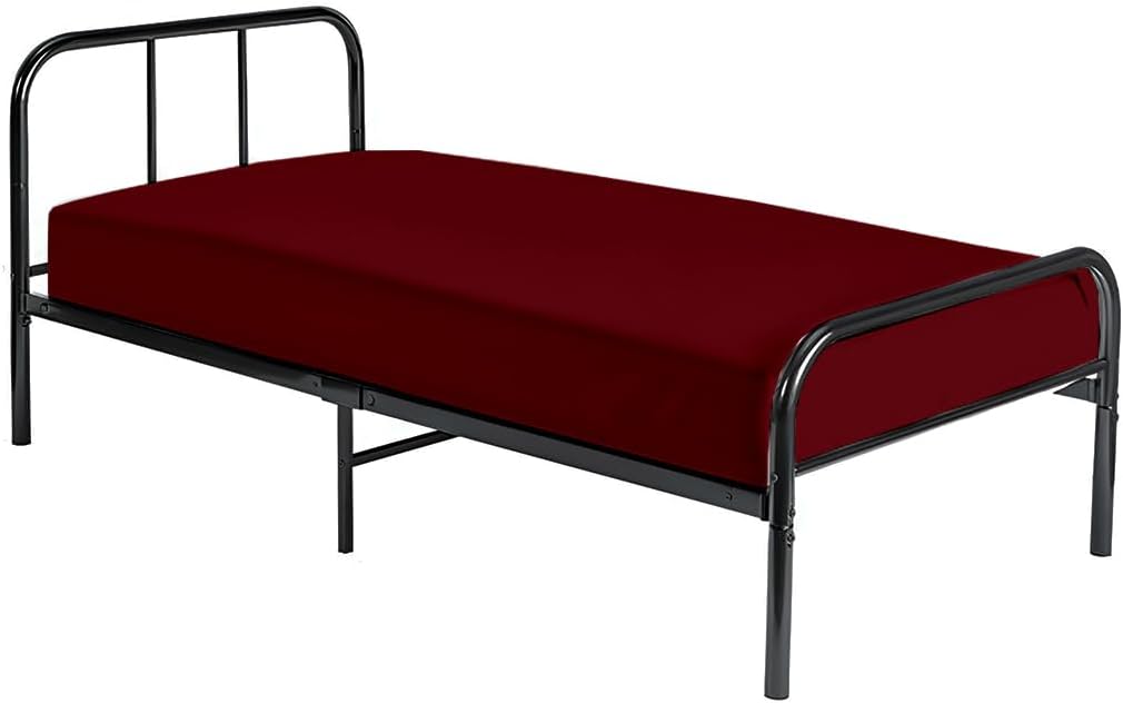 28 75, 100% 1 Cot Fitted Sheet x Egyptian Cotton, PC Cot Size Bottom Sheet Only, Perfect for Narrow Twin, Camp Bunk