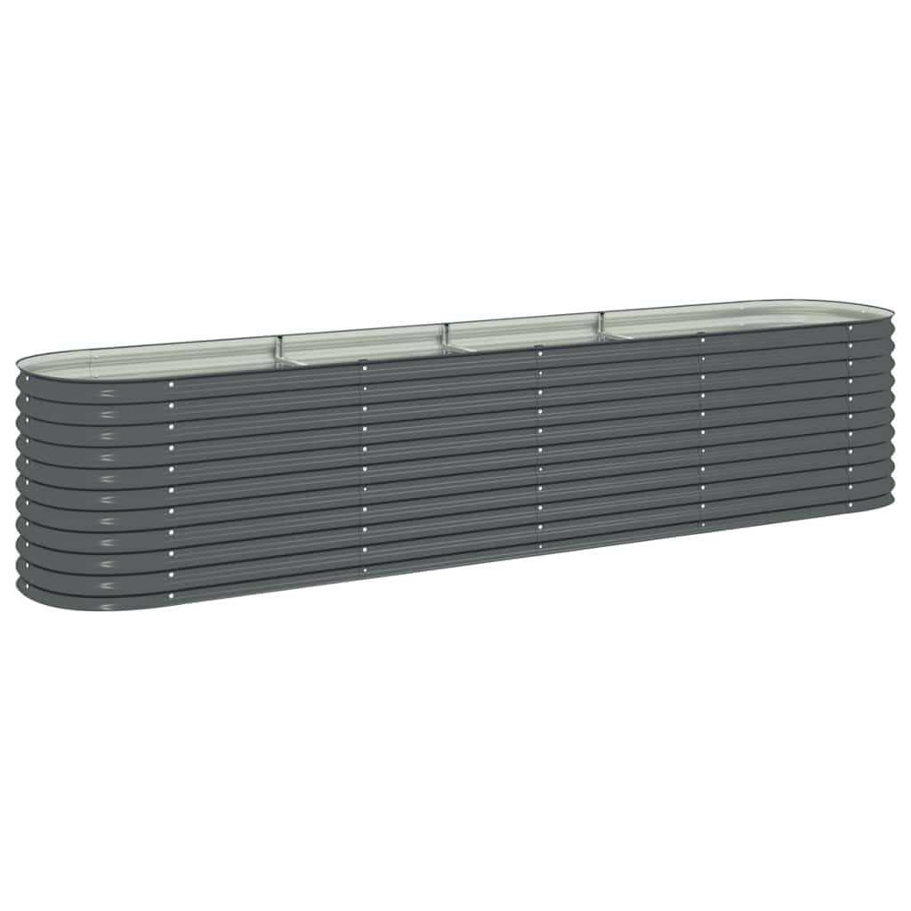 Mhdvray Galvanized Raised Garden Bed 157.5 x 31.5 x 31.9 in, Grey Metal Planter for Patio, Balcony & Backyard, Large Outdoor Box for Vegetables, Herbs & Flowers