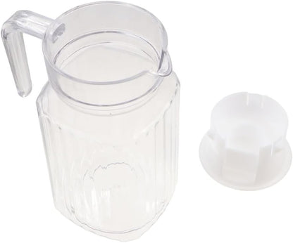 600ML Acrylic Pitcher - Transparent Juice Bottle with Lid and Handle for Cold Water, Juice, Tea, Milk, Sangria