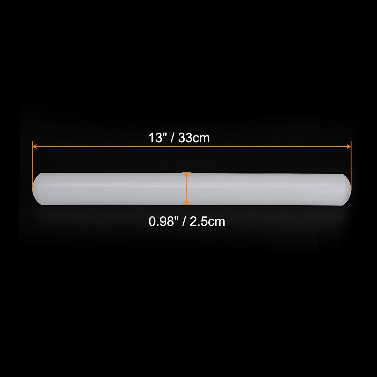 13 Inch 0.98 Inch HARFINGTON x PP Plastic Non-Stick Fondant Rolling Pin - Dough Roller for Cookie, Pastry, Pizza, Clay