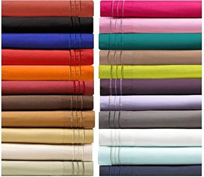 Elegant Comfort Luxury Ultra-Soft Pillowcase Set, 2-Piece, Standard/Queen Size, 1500 Premium Microfiber, Turquoise
