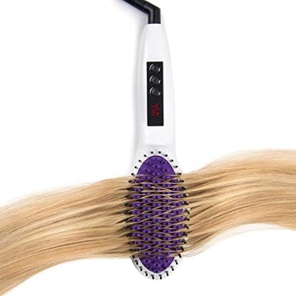 InStyler Straight UP Ceramic, Professional, Heated Styling Brush| Digital Temperature Display| 65 Individual Ceramic Heating Pla
