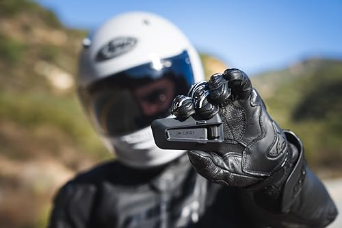 Cardo PACKTALK PRO Motorcycle Helmet Communication System Intercom, Crash Detection, Auto On/Off, Air Mount, 45mm Speakers