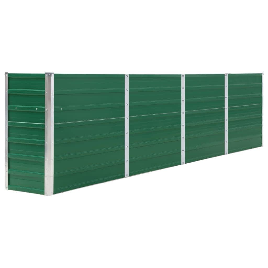 Foknhdi Green Galvanized Raised Garden Bed 126x126x30.3 in Large Metal Planter Box for Outdoor Patio Lawn Herb or Vegetable Gardening