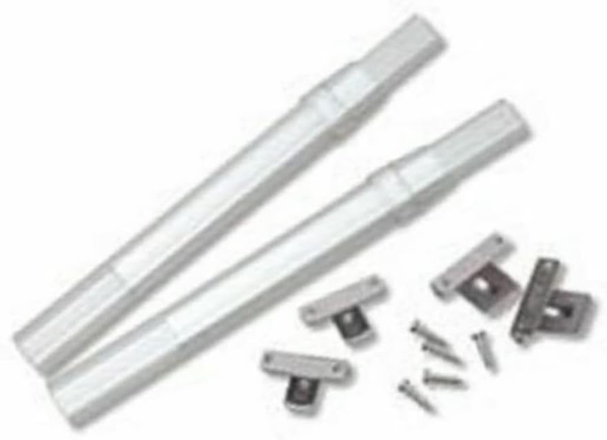Graber Crystal Clear Sash Curtain Rod, 2 Rods per Package, Adjustable Width 11 1/2 to 20-Inch