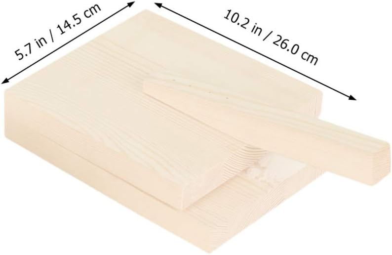 Hemoton Wood Tortilla Press, Dough Dumpling Skin Maker for Chapati, Roti, Taco, Kitchen Gadget Accessories, Beige