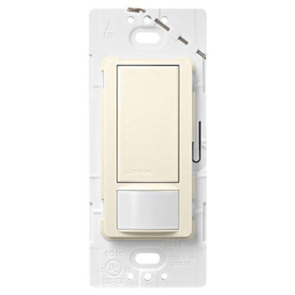 Lutron Maestro Motion Sensor Light Switch Indoor for Bathroom, Garage, Laundry Room, Any Bulbs, Occupancy Vacancy Sensor, Single-Pole, MS-OPS2-WH, White
