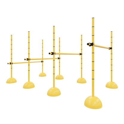 Power Systems Adjustable Plyometric Hurdles Set of 4, 12”– 40” Height, Speed & Agility Training Equipment for Athletes, Soccer, Football, Track & Field, Indoor/Outdoor Use
