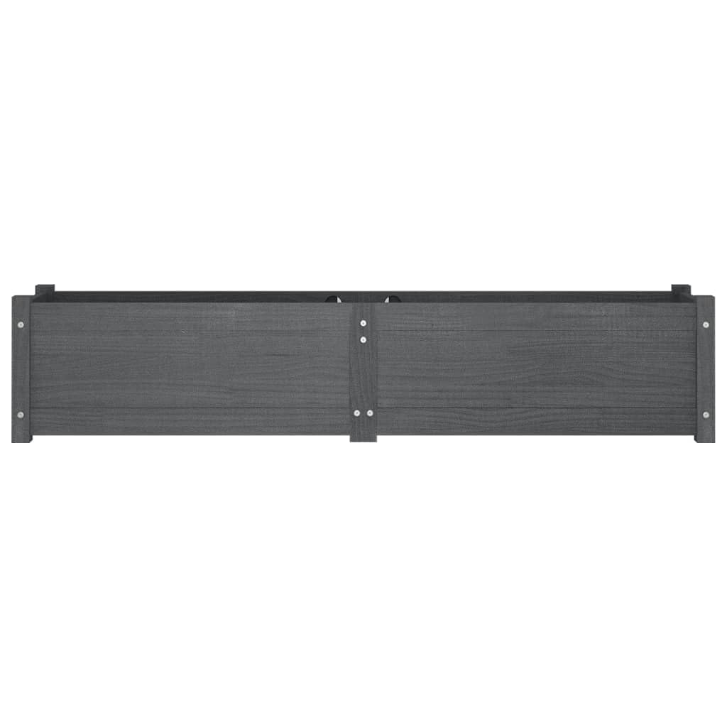 Todiikf Raised Garden Bed Set of 2 Large Gray Solid Pine Wood Planter Boxes 59" Outdoor Patio Backyard Flower Herb Vegetables