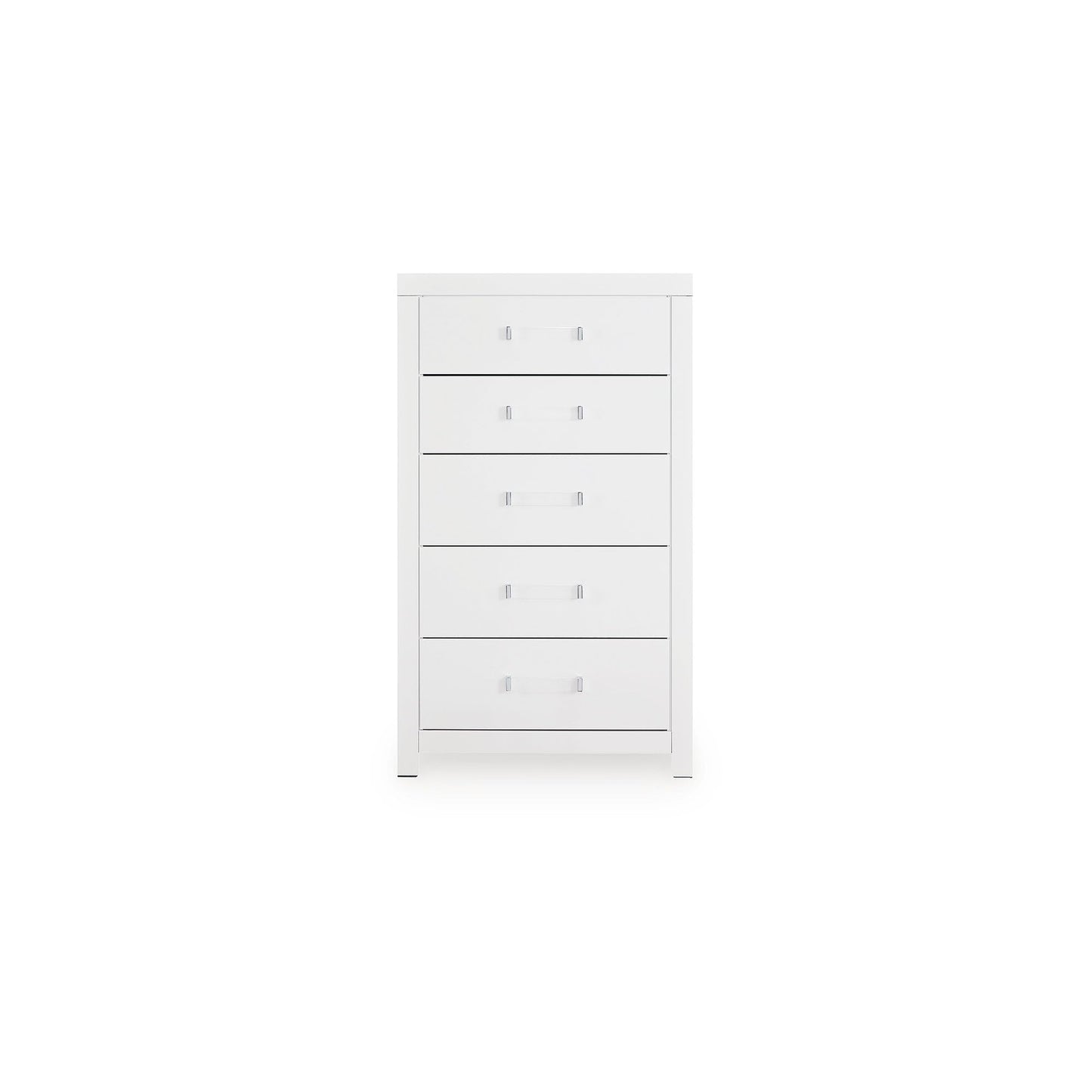 Signature Design by Ashley Marzoni Contemporary 5-Drawer Chest with Safety Stop, White
