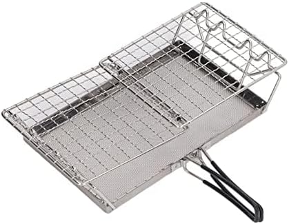 Camping Toaster - 22x15x3 cm, Stovetop Toaster, Wearable Stainless Steel for Hiking, Stable Structure