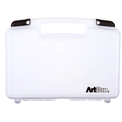 ArtBin 8014AB 14 Inch Quick View Carrying Case - 14 in. x 3.375 in. x 10.25 in., Lockable Art and Craft Supply Storage with Latches and Handles, Portable, Clear