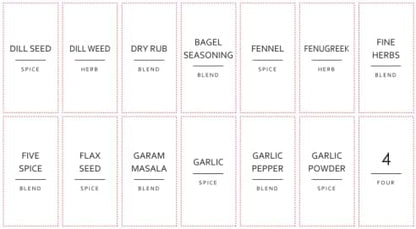 Talented Kitchen 140 Pack of Minimalist Spice Jar Labels, Preprinted Water Resistant Stickers (Gold Text)