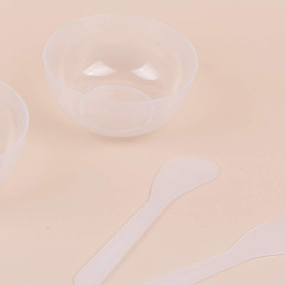 10 Sets Slime Bowl Mixing Tool Makeup Bowls, Plastic Glue Mixer for Makeup Crafts (Transparent)