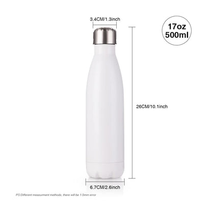 PYD Life 17 OZ Sublimation Sports Water Bottles Blanks White Stainless Steel Tumbler Vacuum Flasks with Lid for Tumbler Heat Press Sublimation Oven Printing 4 Pack
