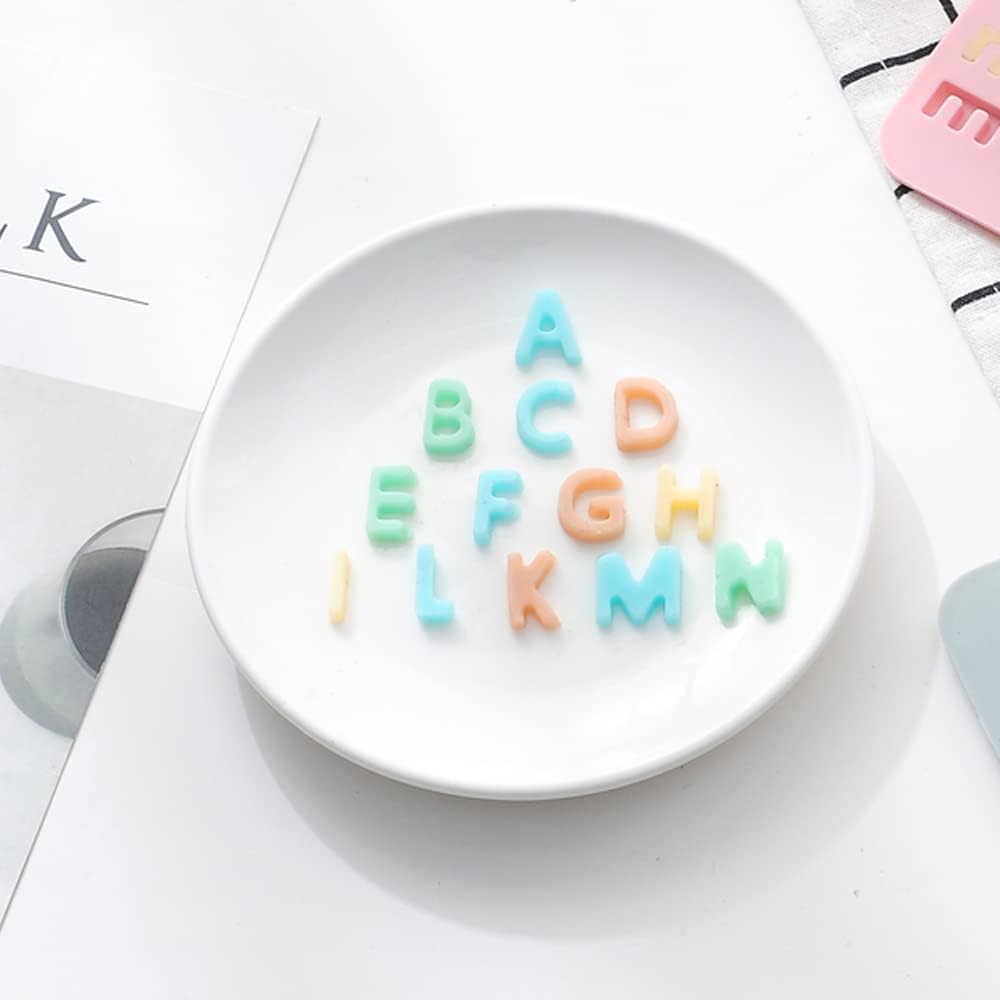 Verdental Silicone Letter and Number Candy Molds Set of 2 Non-stick Chocolate Molds for Happy Birthday Cake Decorations