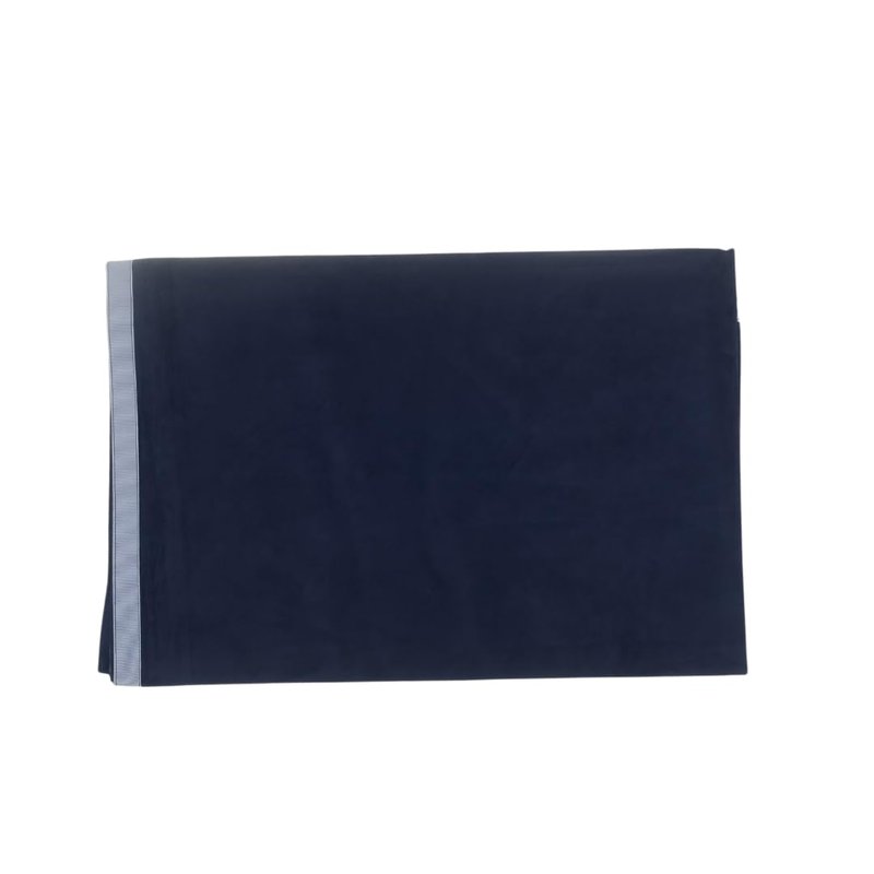 Baron Barclay Deluxe Suede Round Table Cover - 54" - Navy - Poly-Cotton Blend Tablecloth