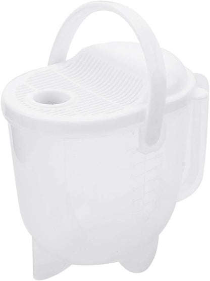 Multi-Function Rice Washing Tool, Resin Material Strainer with Ergonomical Handle for Rice/Beans/Grapes Cleaning