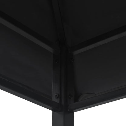 Xhnifbn Large Anthracite BBQ Gazebo Steel Frame Outdoor Patio Canopy Tent 94.5 x 59.1 x 100.4 in Rectangular Matte Grill Shade for Backyard Parties Poolside Gatherings