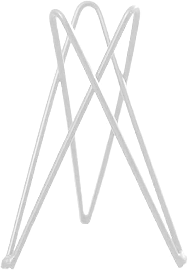 White Metal Air Plant Holder, Geometric Iron Tillandsia Stand, Art Display Home Garden Ornaments for Plant