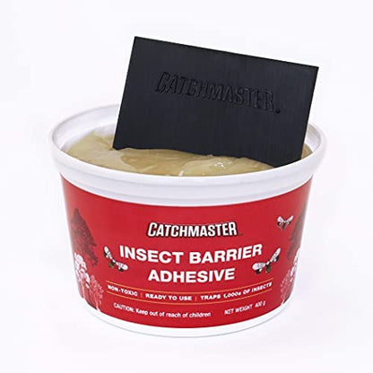 Catchmaster Insect Barrier Kit for Trees -Outdoor Insect Glue Traps for Ornamental Plants, Shrubs & Trees - DIY Beetles, Lanternflies, Cankerworms, Gypsy Moth & Ant Traps - Includes Spreader