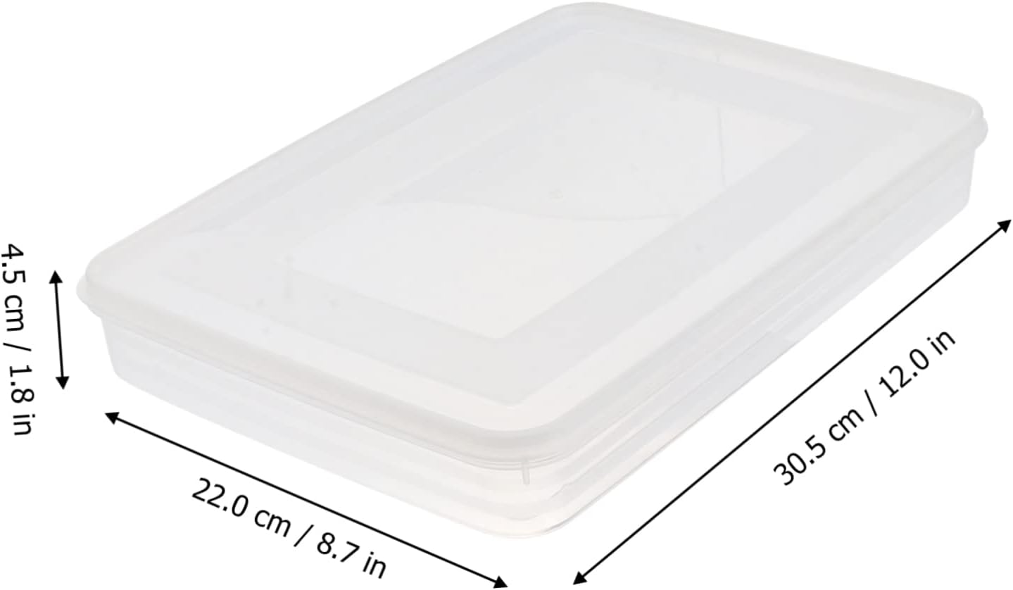 HOMSFOU 2pcs Large Dumpling Box Containers for Fridge, Stackable Food Storage Bins, Refrigerator Box Kitchen Supply