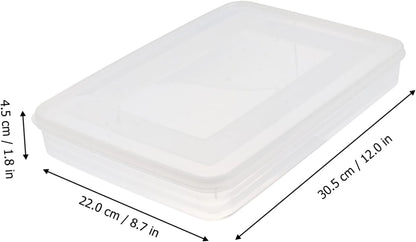 HOMSFOU 2pcs Large Dumpling Box Containers for Fridge, Stackable Food Storage Bins, Refrigerator Box Kitchen Supply