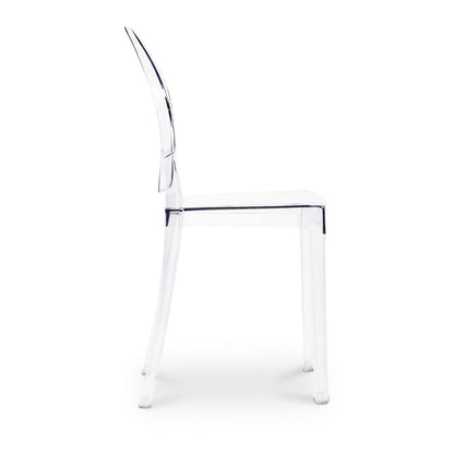 Aron Living 18.5" Mid-Century Plastic Crystal Dining Chairs in Clear (Set of 2)